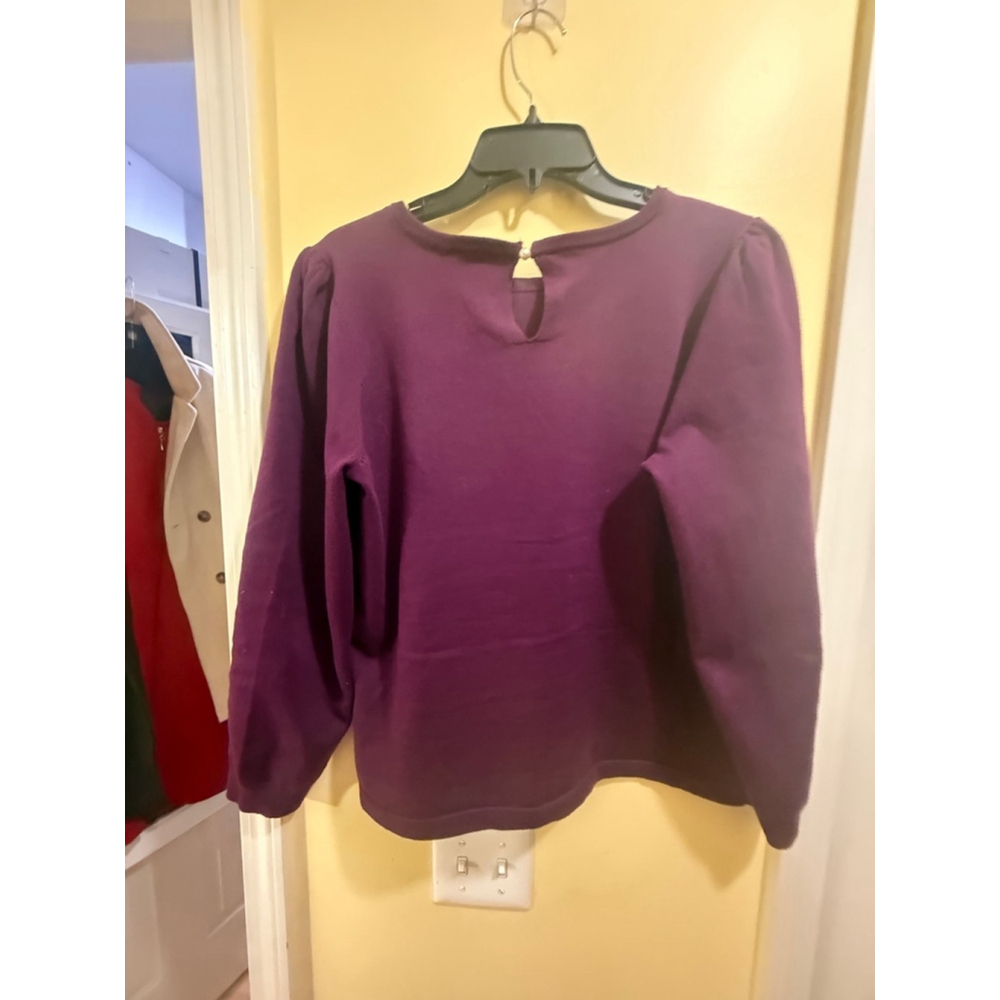 Women's CeCe Purple Long Sleeve Sweater Size L
